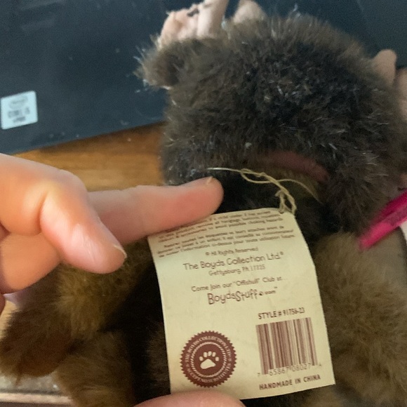 VNWT Boyds Collection THE HEAD BEAN Bailey & Friends MATTHEW Plush BEAR RUDOLPH - Picture 3 of 3